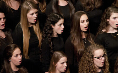 HaZamir singers at the 2013 Gala Concert. (Courtesy HaZamir via JTA)