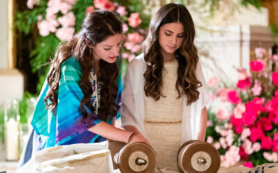 Rabbi Rebecca Eisenstadt leads a bat mitzvah at The Plaza Hotel in November 2021. (Heidi Green/ via JTA)