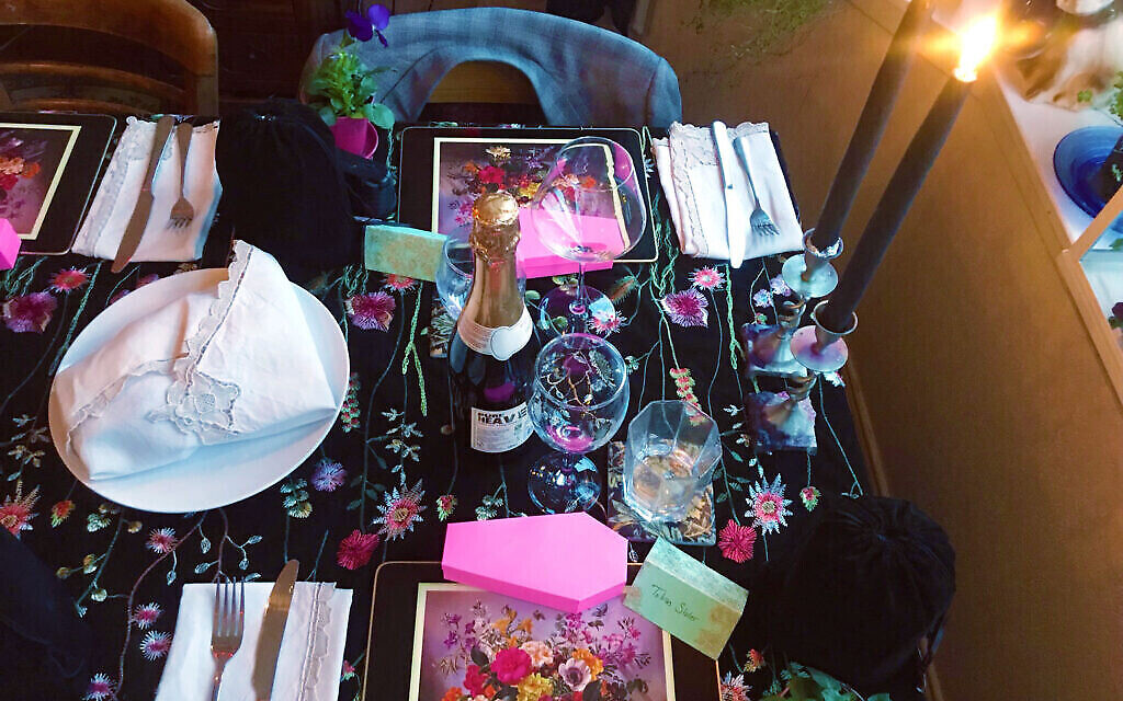 File: A table setting at the Pink Peacock. (Pink Peacock/ via JTA)