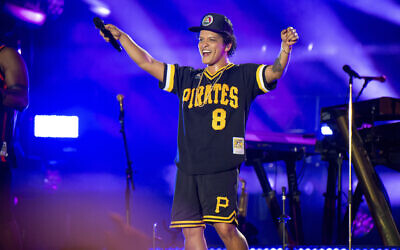 In this May 27, 2018, file photo, Bruno Mars performs at the Bottle Rock Napa Valley Music Festival at Napa Valley Expo in Napa, California (Amy Harris/Invision/AP, File)