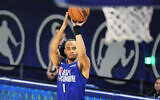 Amari Bailey participates during the NBA basketball Draft Combine in Chicago, May 15, 2023. (AP Photo/Nam Y. Huh)