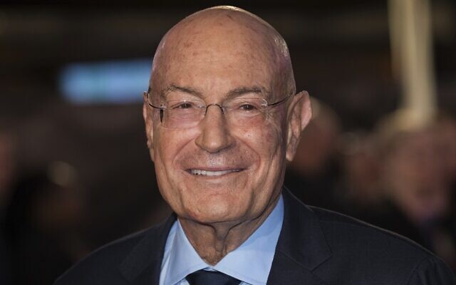 Arnon Milchan poses for photographers upon arrival at the premiere of the film 'Widows,' showing as part of the opening gala of the BFI London Film Festival in London, on October 10, 2018. (Vianney Le Caer/Invision/AP)