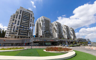 An illustrative photo of new residential towers in Beit Shemesh, April 2022. (Elijah Lovkoff via iStock by Getty Images)