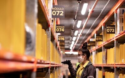 A view inside a Mercado Libre warehouse. (Courtesy of Mercado Libre via JTA)